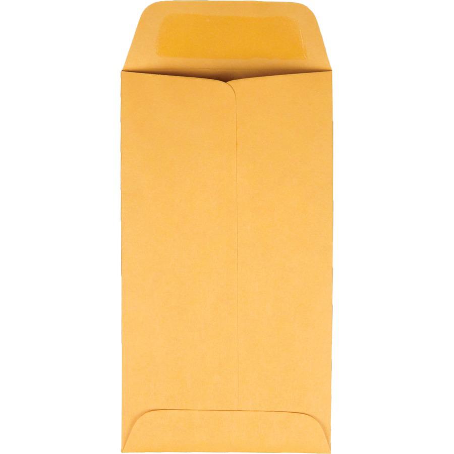Quality Park No. 7 Coin and Small Parts Envelopes with Gummed Flap - Coin - #7 - 3 1/2" Width x 6 1/2" Length - 28 lb - Gummed - Brown Kraft - Kraft - 500 / Box. Picture 6