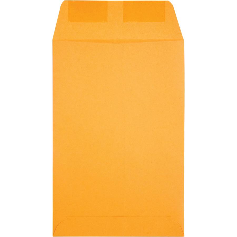 Quality Park 6 x 9 Catalog Envelopes - Catalog - 6" Width x 9" Length - 28 lb - Gummed - Kraft - 500 / Box - Kraft. Picture 6