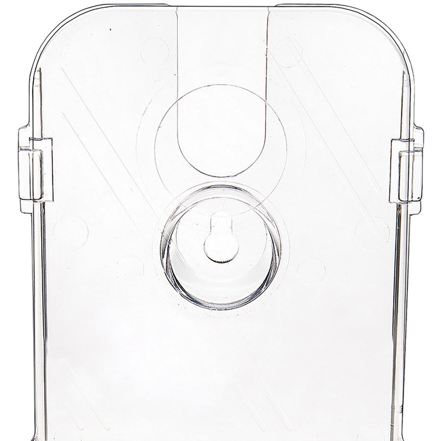 Deflecto Countertop Leaflet Holder With Business Card Holder - 2 Compartment(s) - 7.8" Height x 4.4" Width x 4.1" DepthDesktop - Leaflet Size - Clear - Plastic - 1 Each. Picture 8