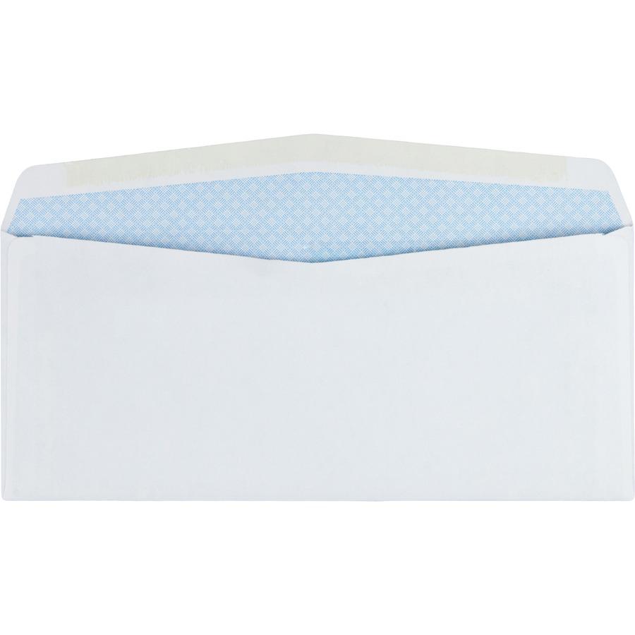 Quality Park No. 10 Double Window Security Tint Envelopes - Security - #10 - 4 1/8" Width x 9 1/2" Length - 24 lb - Gummed - 500 / Box - White. Picture 3