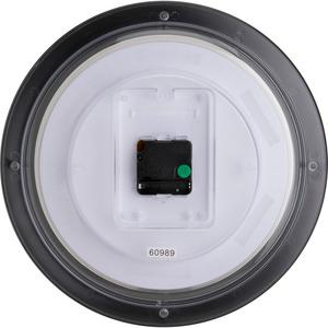 Lorell 13-1/4" Round Wall Clock - Analog - Quartz - White Main Dial - Black Case - Plastic. Picture 8