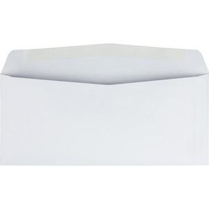Business Source No. 10 Regular Business Envelopes - Commercial - #10 - 4 1/8" Width x 9 1/2" Length - 24 lb - Gummed - White - Wove - 500 / Box. Picture 2