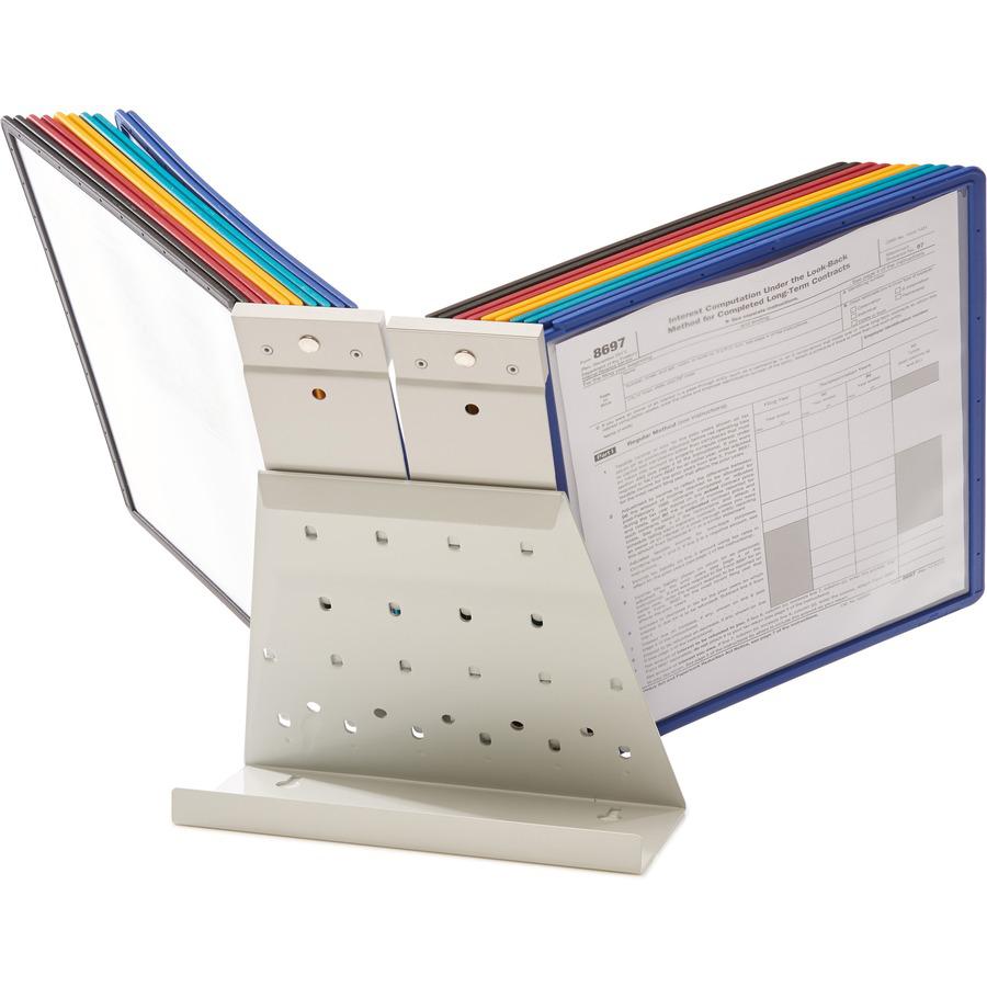 DURABLE&reg; VARIO&reg; Desktop Reference Display System - Desktop - 20 Double Sided Panels - Letter Size - Anti-Reflective/Non-Glare - Assorted Colors. Picture 10