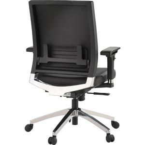 Lorell Heavy-duty Full-Function Executive Office Chair - Black Leather Seat - 5-star Base - Black - 1 Each. Picture 2