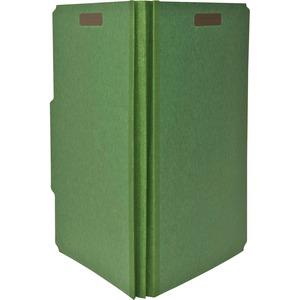 Nature Saver Letter Recycled Classification Folder - 8 1/2" x 11" - 2" for Folder - Top Tab Location - 1 Divider - 25 pt. - Green - 100% Recycled - 10 / Box. Picture 4