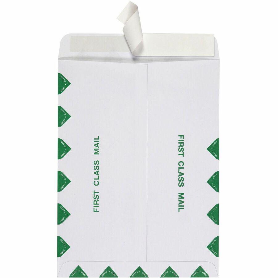 Quality Park 9 x 12 Catalog Mailing Envelopes with Redi-Strip&reg; Self-Seal Closure - Catalog - 9" Width x 12" Length - 28 lb - Peel & Seal - 100 / Box - White. Picture 5