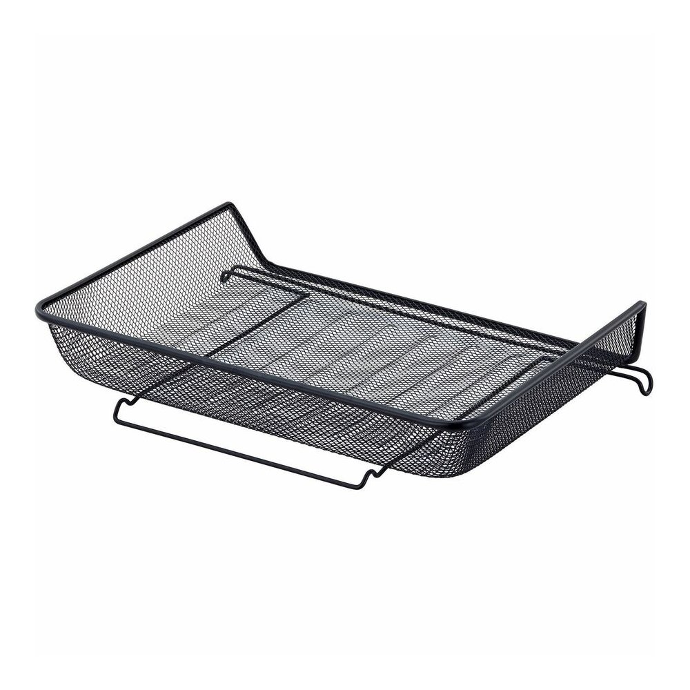 Lorell Side-loading Mesh Document Tray - 3" Height x 14.25" Width x 10.75" Depth - Stackable - Powder Coated - Black - Steel - 1 Set. Picture 11