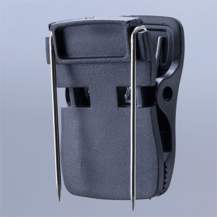 Lorell Cubicle Clips - 24 / Box - Black - Plastic. Picture 8