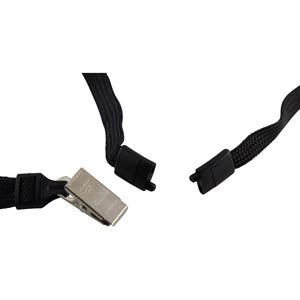 SICURIX Safety Breakaway Lanyard - 12 / Pack - 36" Length - Black - Nylon, Steel. Picture 2