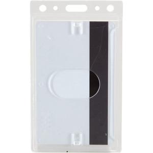 SICURIX Rigid PC ID Badge Dispensers with Thumb Slot - Vertical - Support 2.50" x 3.50" Media - Vertical - Polycarbonate - 25 / Pack - Clear. Picture 8