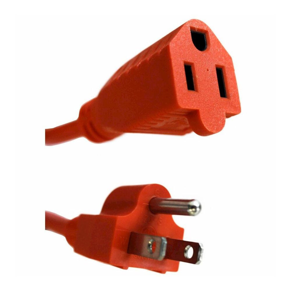 Compucessory Heavy-duty Indoor/Outdoor Extension Cord - 16 Gauge - 125 V AC / 13 A - Orange - 25 ft Cord Length - 1 Each. Picture 5