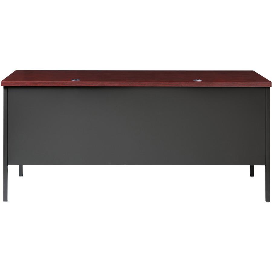 Lorell Fortress Series 66" Right-Pedestal Desk - Rectangle Top - 66" Table Top Width x 30" Table Top Depth x 1.12" Table Top Thickness - 29.50" Height - Office, File - Assembly Required - Laminated, M. Picture 7