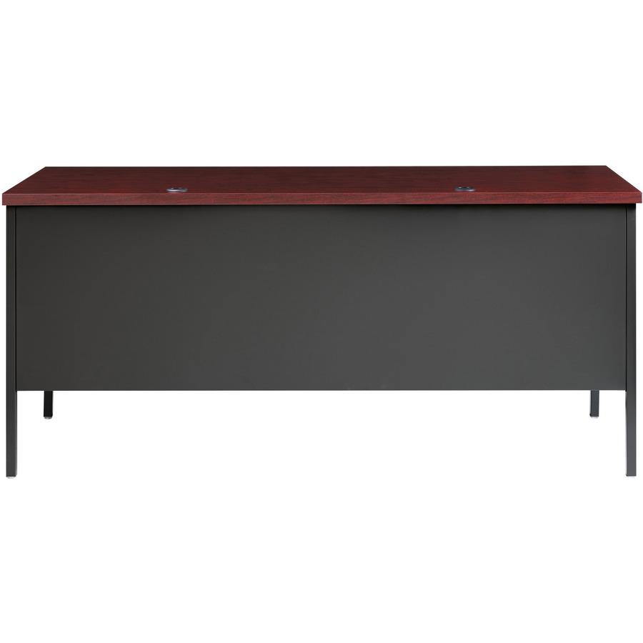 Lorell Fortress Series Left-Pedestal Desk - Rectangle Top - 66" Table Top Width x 30" Table Top Depth x 1.12" Table Top Thickness - 29.50" Height x 66" Width x 30" Depth - Office, File - Assembly Requ. Picture 8