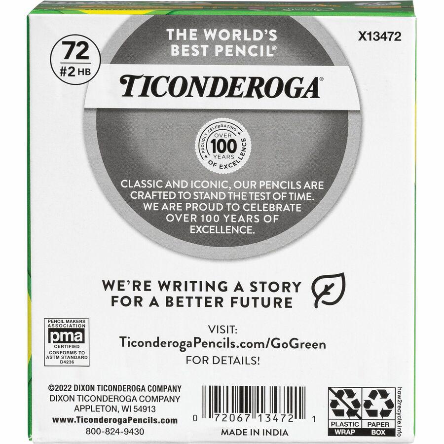 Ticonderoga Golf Pre-Sharpened No. 2 Pencils with Erasers - #2 Lead - Yellow Barrel - 72 / Box. Picture 4