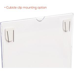 Lorell Cubicle Frame - 1 Each - 8.50" Holding Width x 11" Holding Height - Rectangular Shape - Wall Mountable - Acrylic - Wall, File Cabinet, Locker, Cubicle - Clear. Picture 10