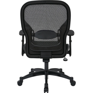 Office Star Professional Managers Chair - Leather Seat - 5-star Base - Black - 20" Seat Width x 19.50" Seat Depth - 27.3" Width x 25.8" Depth x 46.3" Height. Picture 5