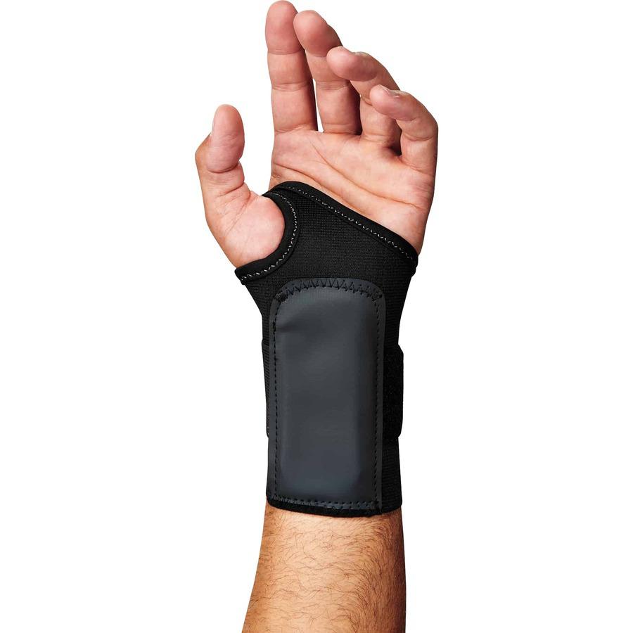 Ergodyne ProFlex 4000 Single-Strap Wrist Support - Left-handed - Black - 1 Each. Picture 4