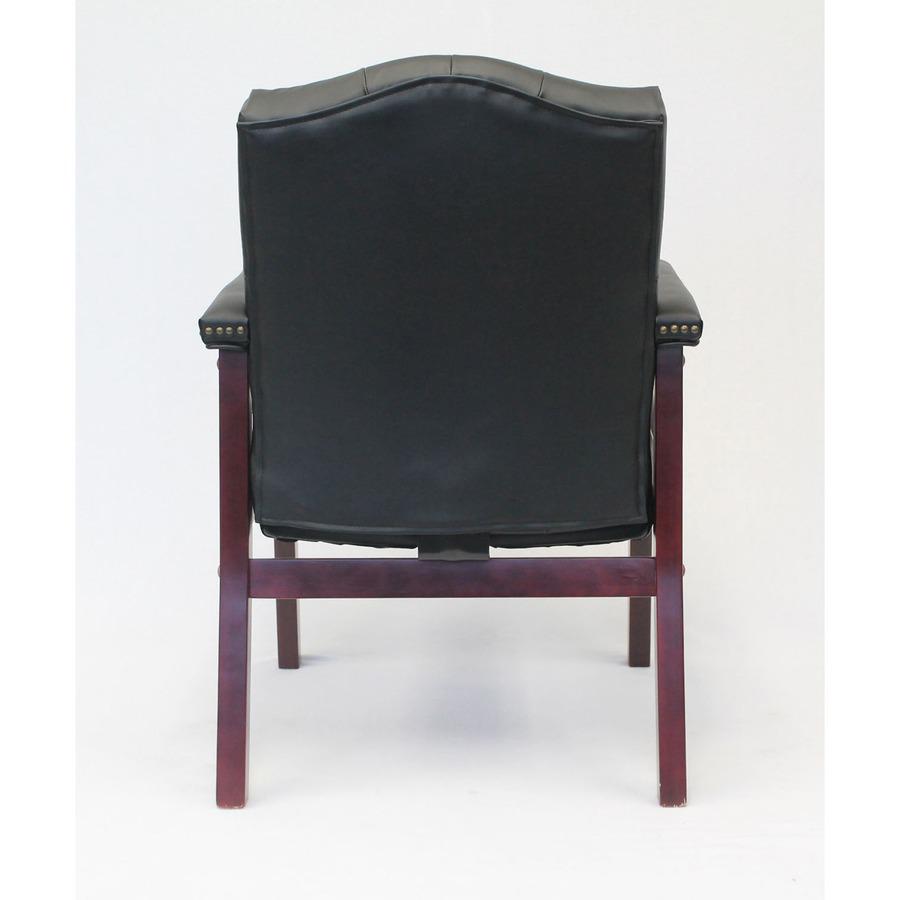 Boss Traditional Guest Chair - Black Seat Color - Vinyl Seat Material - Black Back Color - Vinyl Back Material - 1 Each. Picture 8