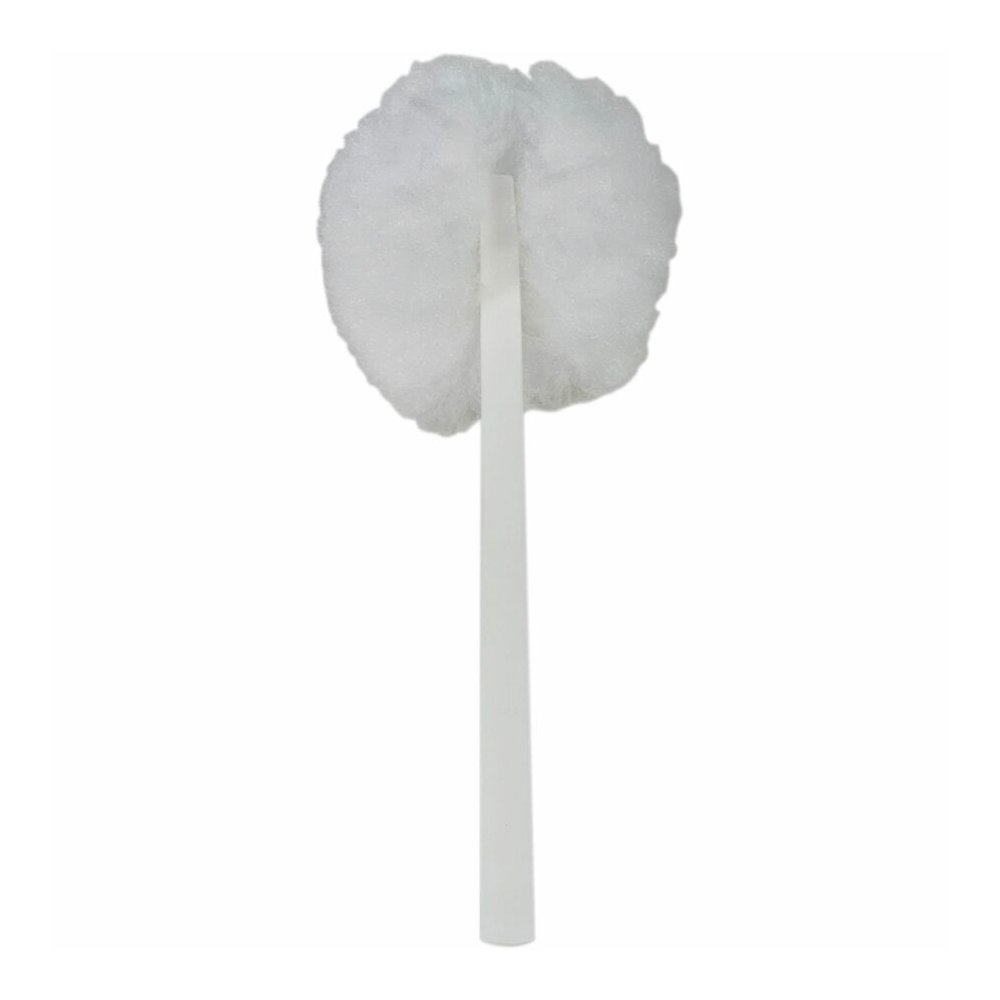 Genuine Joe Toilet Bowl Mop - 4.50" Height Head - 12" Length Plastic Handle - Durable, Scrubber Strip, Acid Resistant - White - 25 / Carton. Picture 8