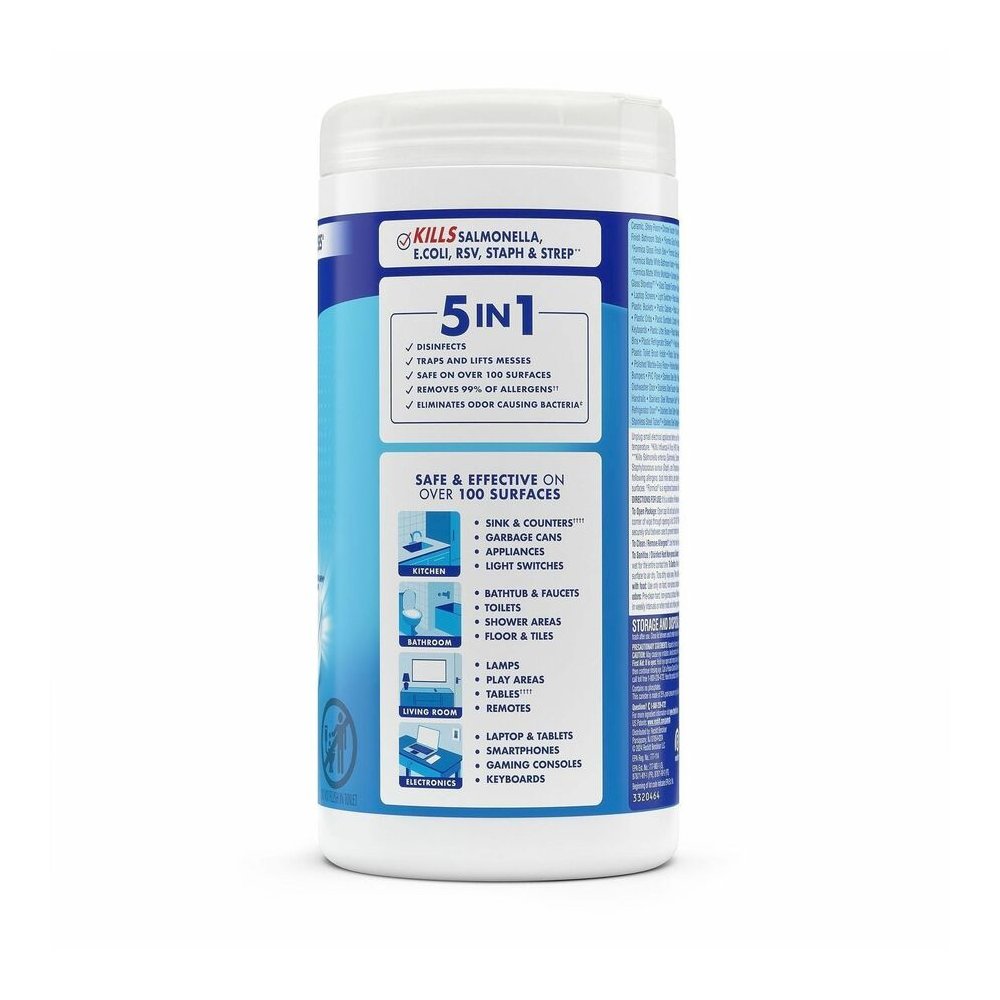 Lysol Disinfecting Wipes - For Multipurpose, Multi Surface - Wipe - Crisp Linen Scent - 7" Length x 7.25" Width - Recommended For: Virus Remover, Bacteria Remover - Disinfectant, Pre-moistened, Deodor. Picture 9