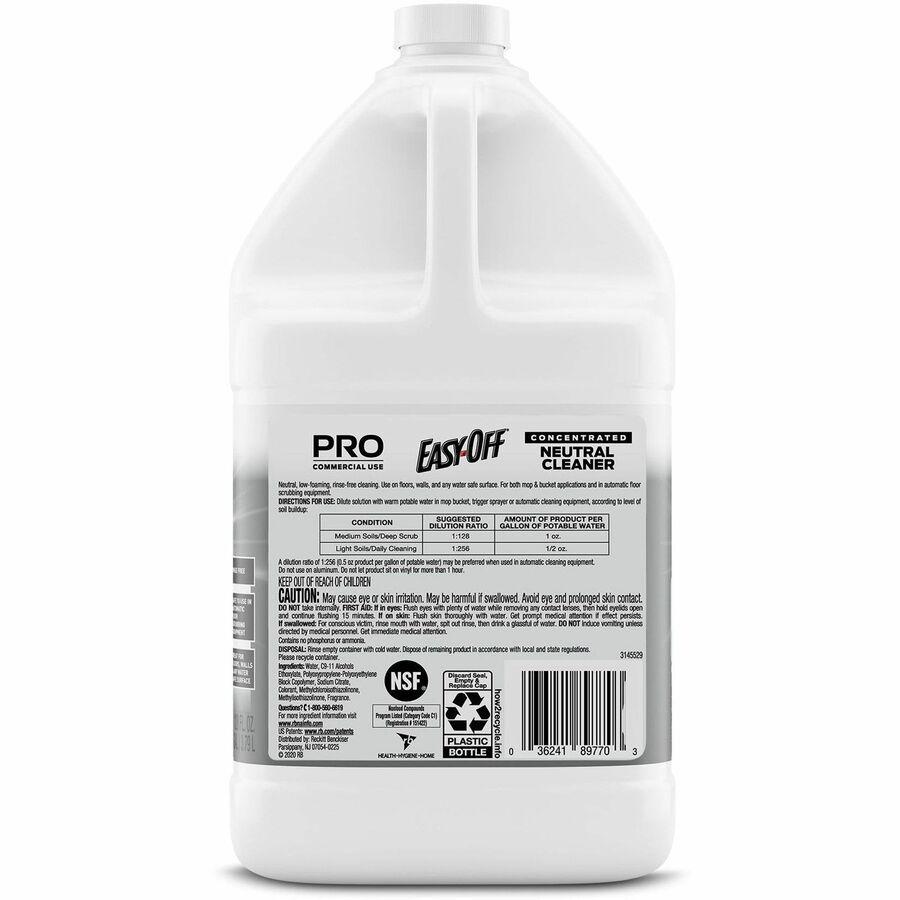 Professional Easy-Off Neutral Cleaner - For Multipurpose - Concentrate - 128 fl oz (4 quart) - Neutral Scent - 2 / Carton - Rinse-free, Non Alkaline, Phosphate-free, Ammonia-free - Blue. Picture 3
