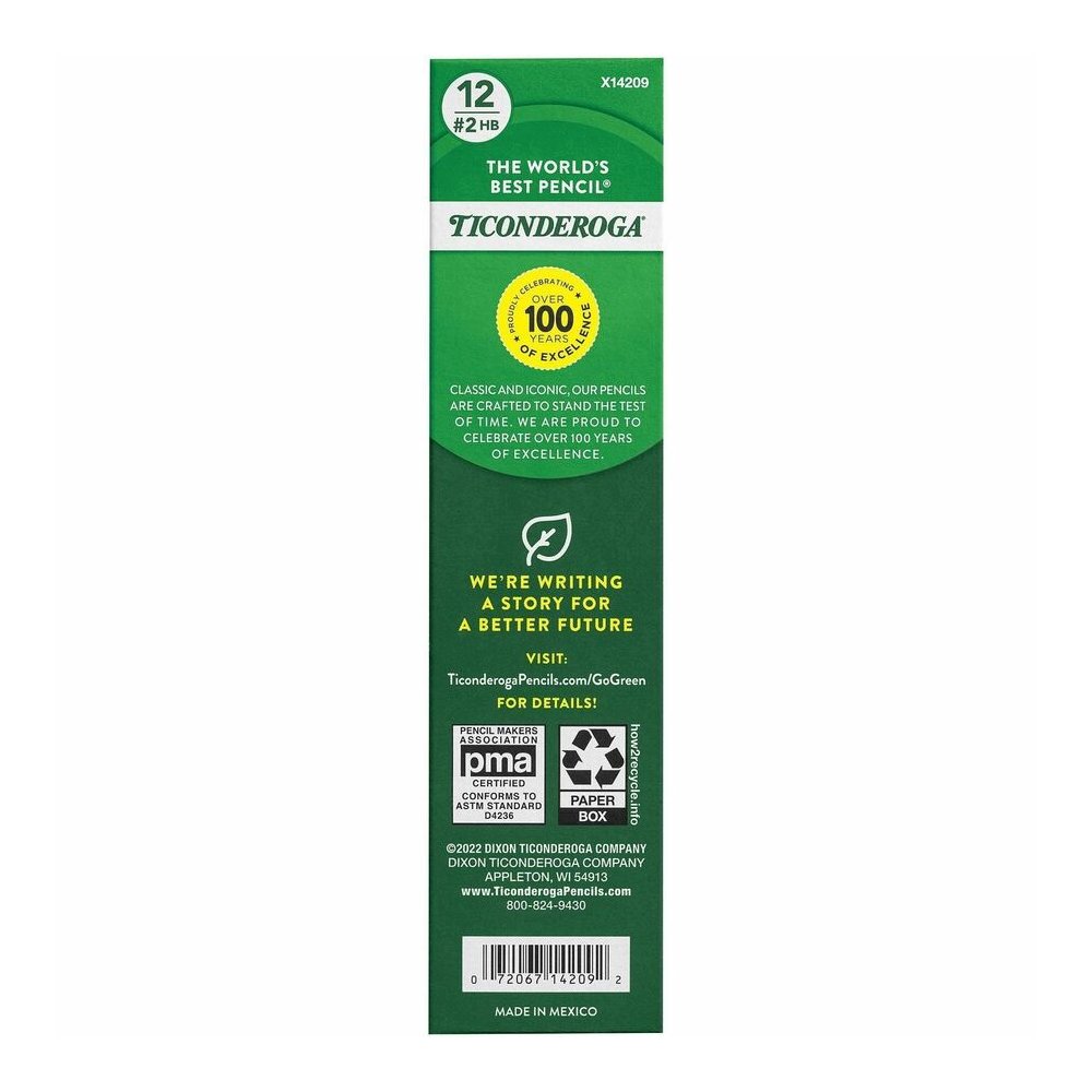 Ticonderoga Pre-Sharpened Erasable Checking Pencils - Blue Lead - HB - 1 Dozen/Box - 6 / Carton. Picture 9