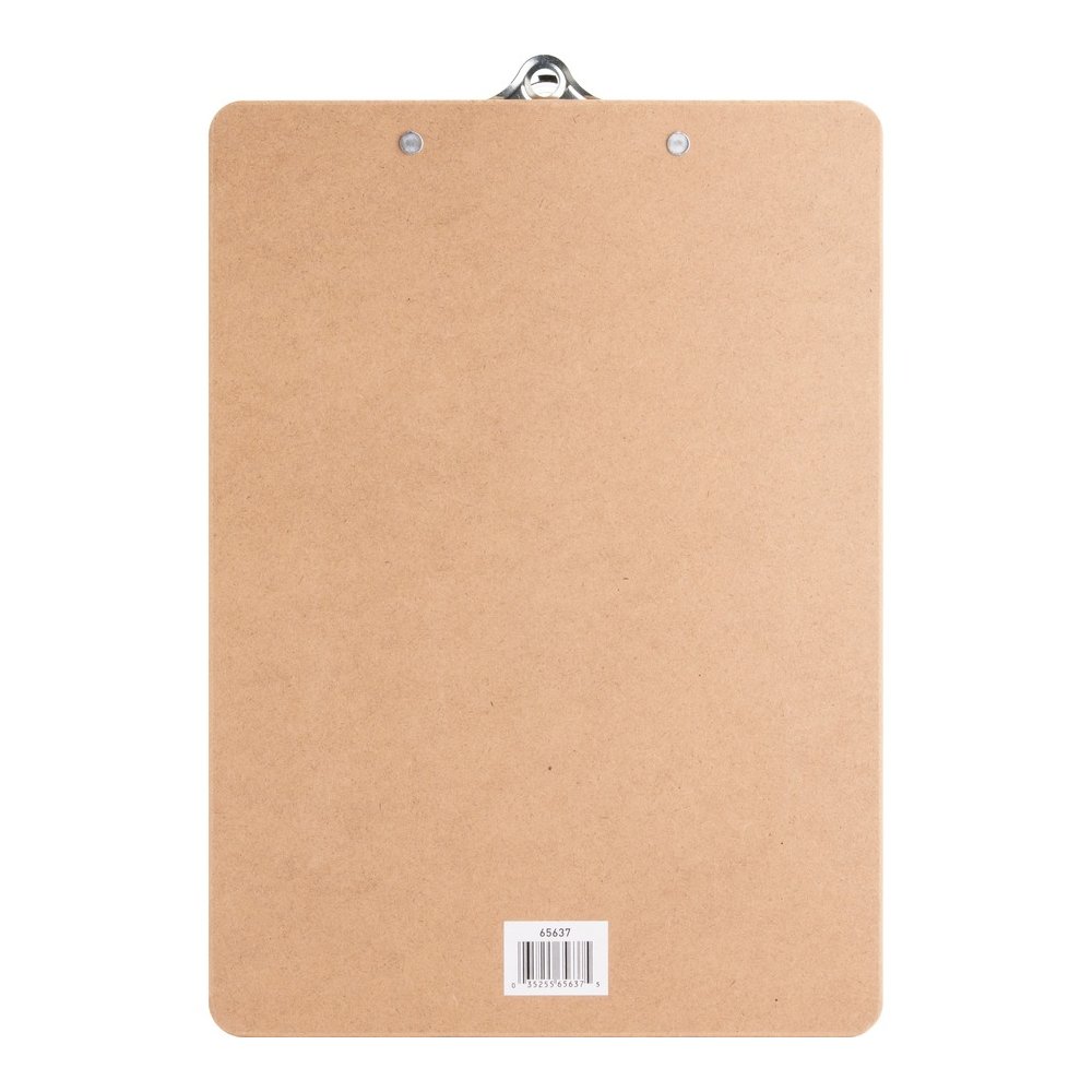 Business Source Hardboard Clipboard - Standard - 9" x 12 1/2" Sheet Size - Hardboard - Brown - 6 / Bundle. Picture 6