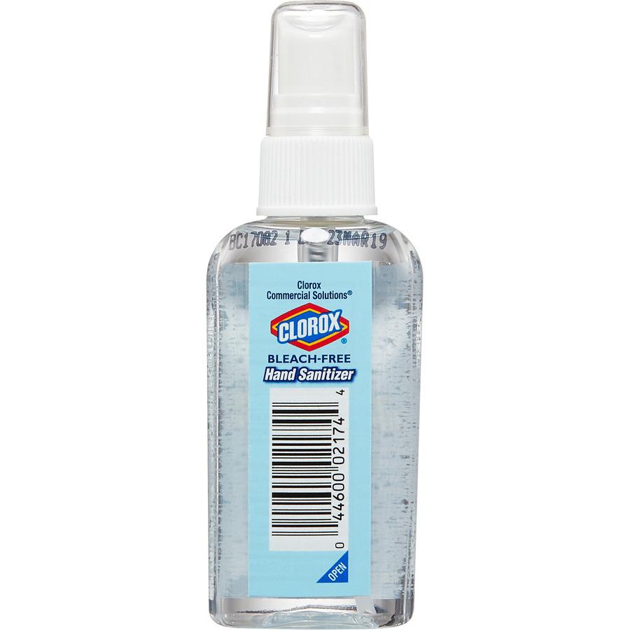 Clorox Commercial Solutions Hand Sanitizer Spray - 2 fl oz (59.1 mL) - Spray Bottle Dispenser - Kill Germs - Hand - Moisturizing - Clear - Non-sticky, Non-greasy, Bleach-free - 24 / Carton. Picture 4