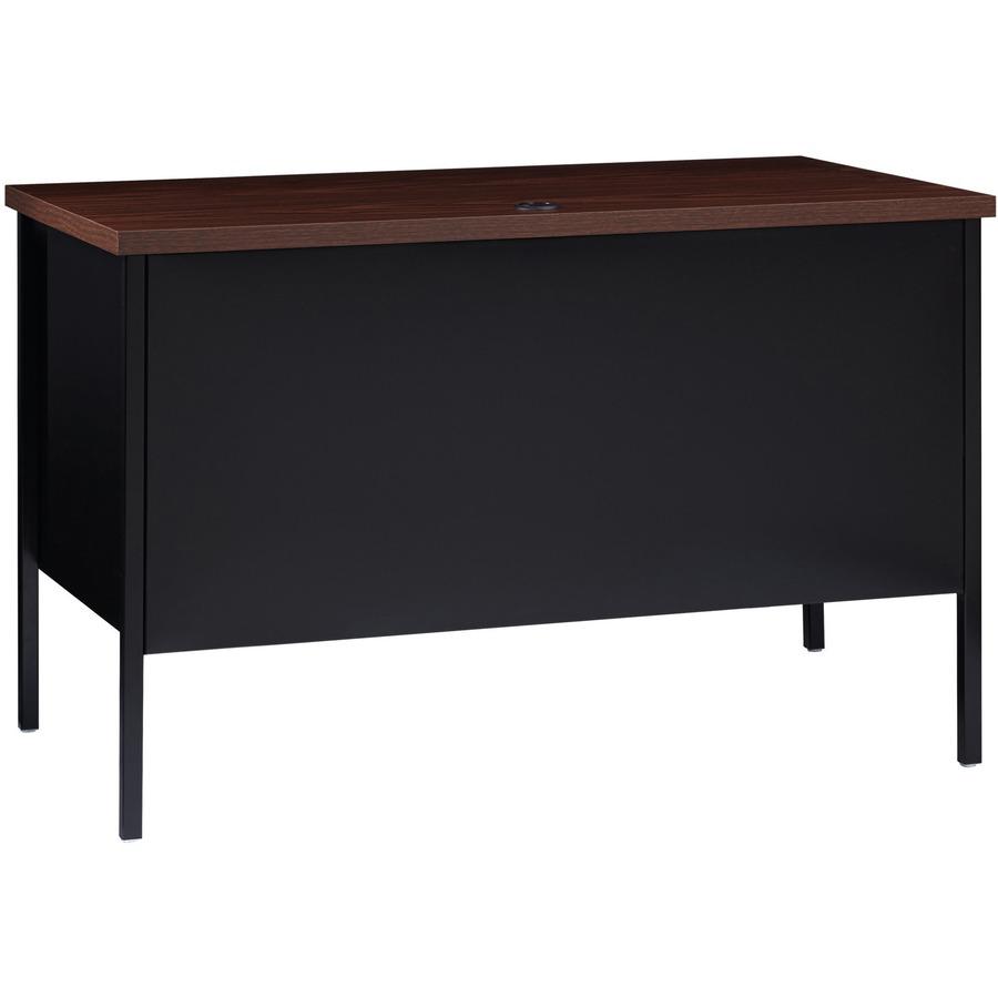 Lorell Fortress Series 45-1/2" Right Single-Pedestal Desk - 45.5" x 24"29.5" , 1.1" Top - Box, File Drawer(s) - Single Pedestal on Right Side - Square Edge. Picture 7