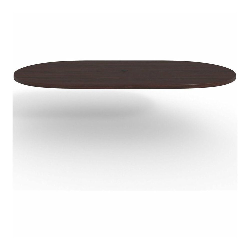 Lorell Prominence 2.0 Racetrack Conference Tabletop - Mahogany Racetrack, Laminated Top - 96" Table Top Width x 48" Table Top Depth x 1.50" Table Top Thickness - Conferencing, Office - Assembly Requir. Picture 9