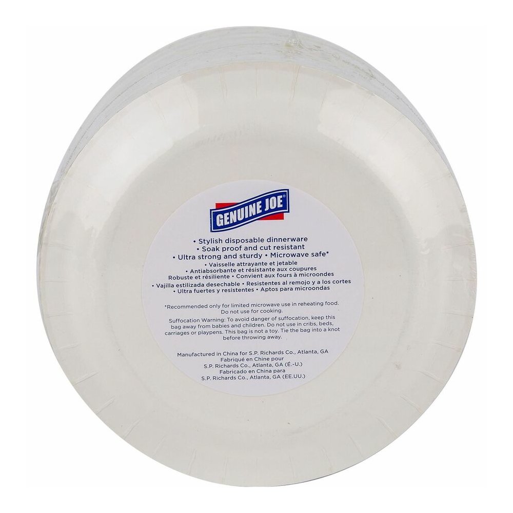 Genuine Joe 7" Printed Paper Plates - Disposable - 7" Diameter - Assorted - 125 / Pack. Picture 11