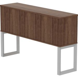 Lorell Relevance Series Freestanding Hutch - 36" Height x 59" Width x 15" Depth - 3 Shelve(s) - Finish: Walnut Laminate - 1 Each. Picture 5