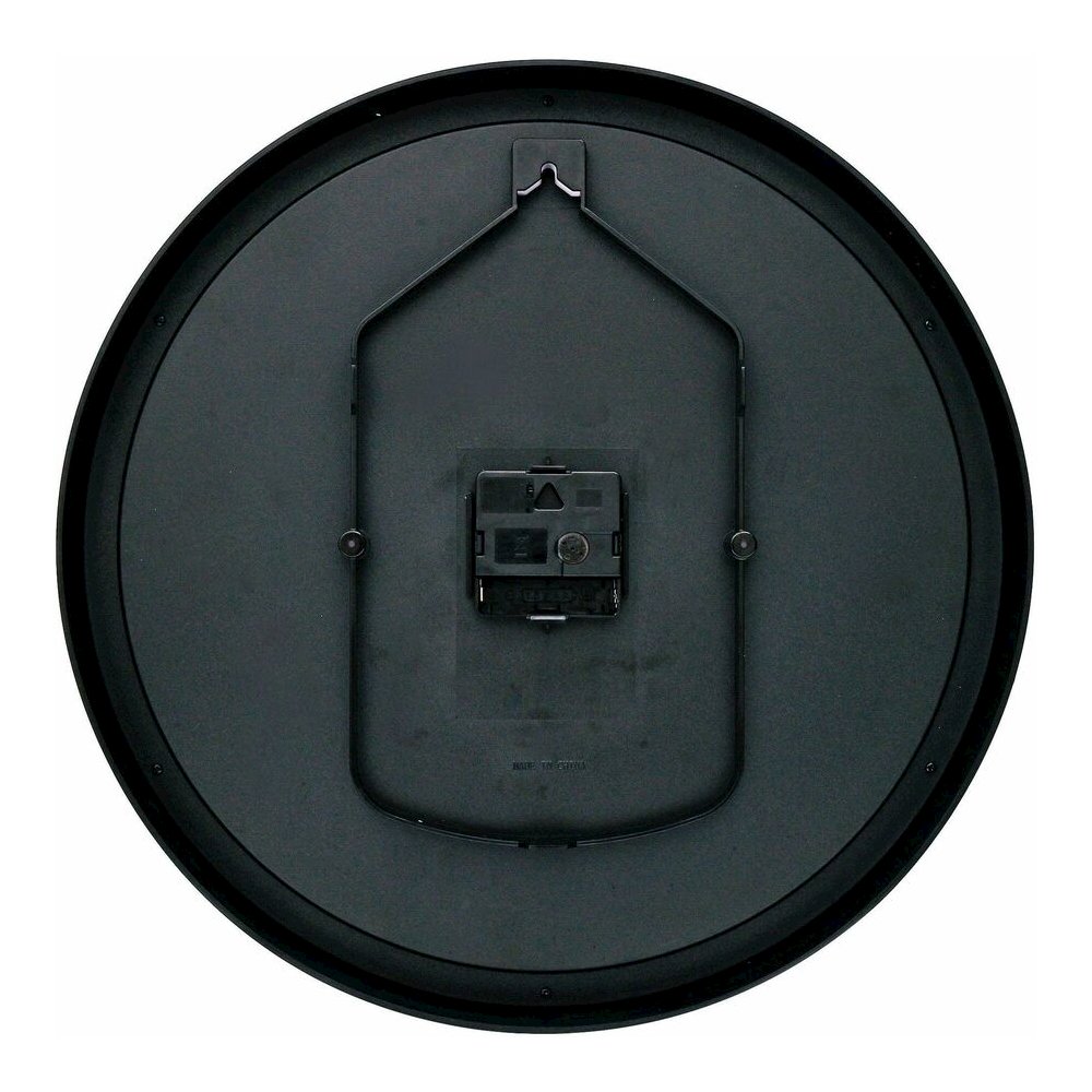 Lorell 14-1/2" Self-Set Wall Clock - Analog - Quartz - White Main Dial - Black Case. Picture 7