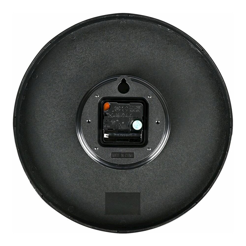Lorell 12" Round Quiet Wall Clock - Analog - Quartz - Black Case. Picture 6