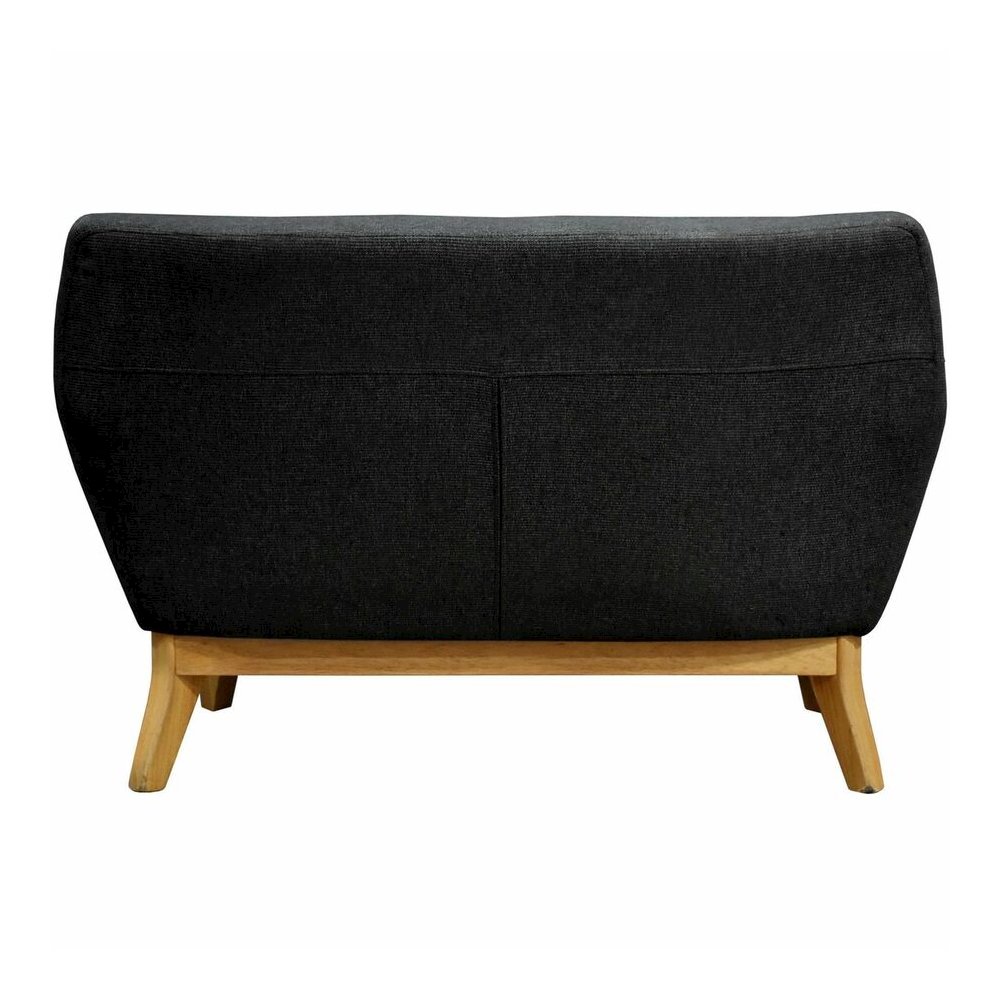 Lorell Quintessence Collection Loveseat - 32.8" Height x 19.8" Width x 53.1" Length - Finish: Black - 1 Each. Picture 10