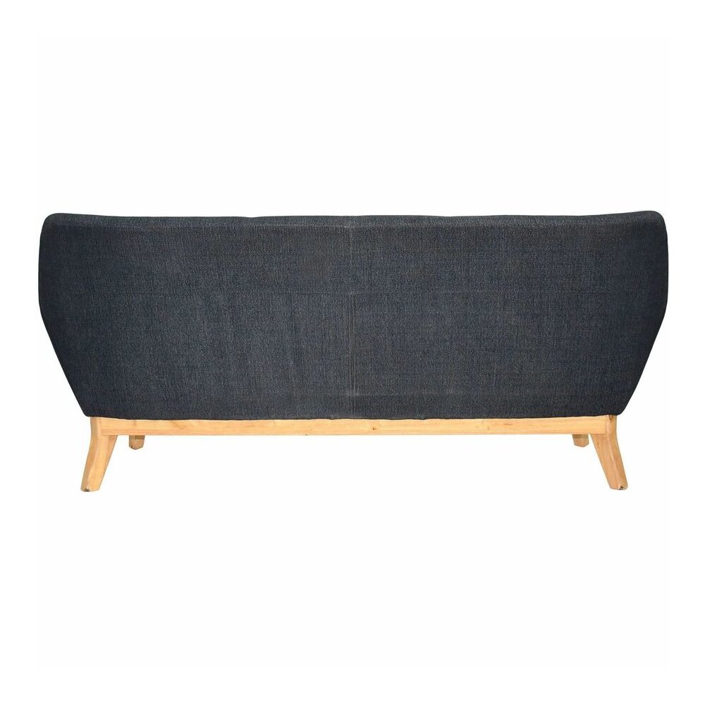 Lorell Quintessence Collection Sofa - 32.8" Height x 73.3" Width x 19.8" Length - Finish: Black - 1 Each. Picture 9
