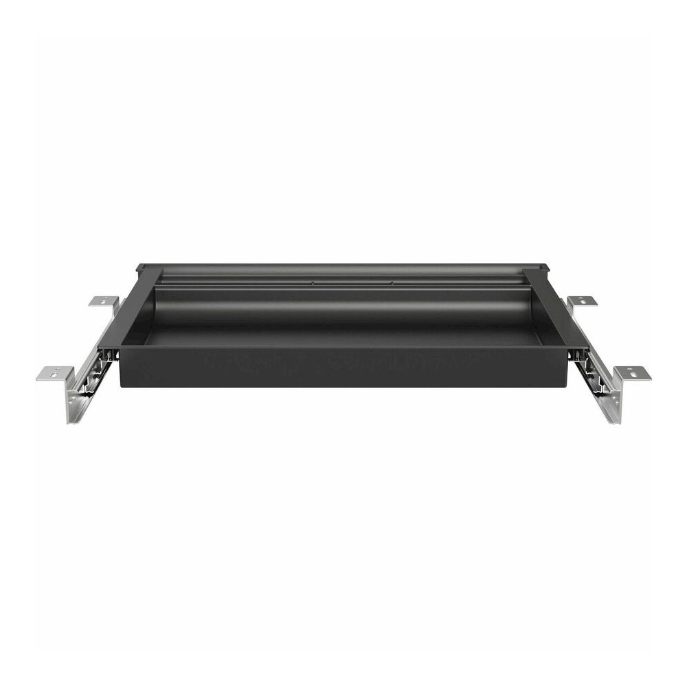Lorell Laminate Desk 4-compartment Drawer - x 20.5" Width x 16" Depth - Material: Acrylonitrile Butadiene Styrene (ABS) - Finish: Black - 1 Each. Picture 12