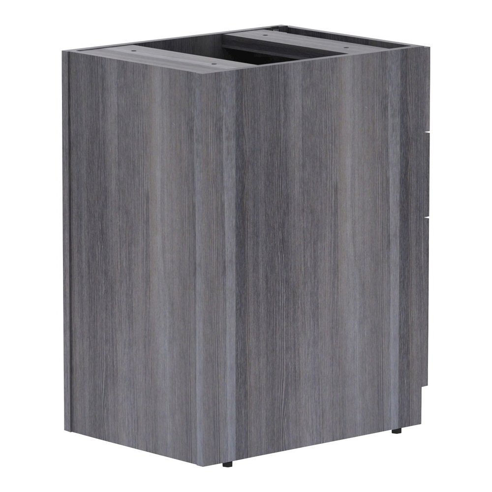 Lorell Essentials Series Box/Box/File Fixed File Cabinet - 28.3" Height x 16" Width x 22" Depth - Finish: Laminate, Weathered Charcoal - File Drawer, Adjustable Floor Guide, Built-in Hangrail - For Fi. Picture 9