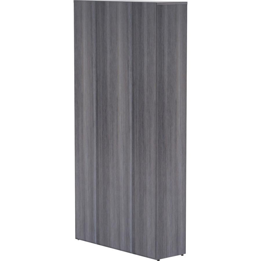 Lorell Laminate Bookcase - 6 Shelf(ves) - 72" Height x 36" Width x 12" Depth - Sturdy, Adjustable Shelf, Square Corner, Adjustable Feet - Weathered Charcoal - Thermally Fused Laminate - 1 Each. Picture 7