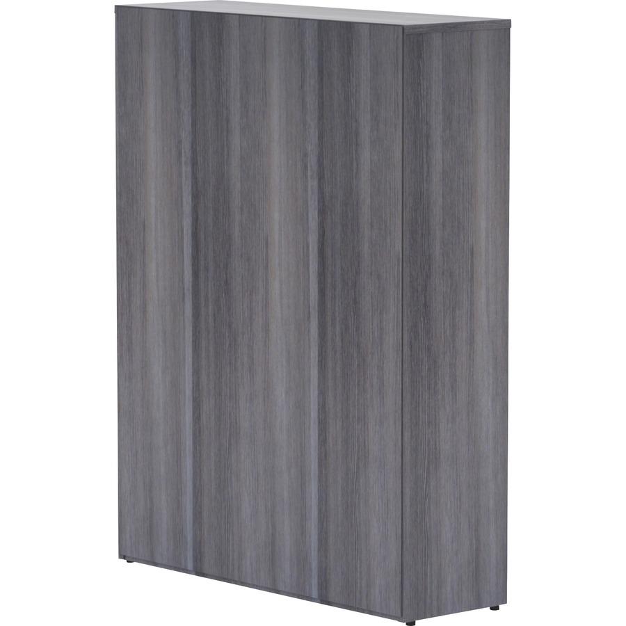 Lorell Laminate Bookcase - 4 Shelf(ves) - 48" Height x 36" Width x 12" Depth - Sturdy, Adjustable Shelf, Square Corner, Adjustable Feet - Weathered Charcoal - Thermally Fused Laminate - 1 Each. Picture 7