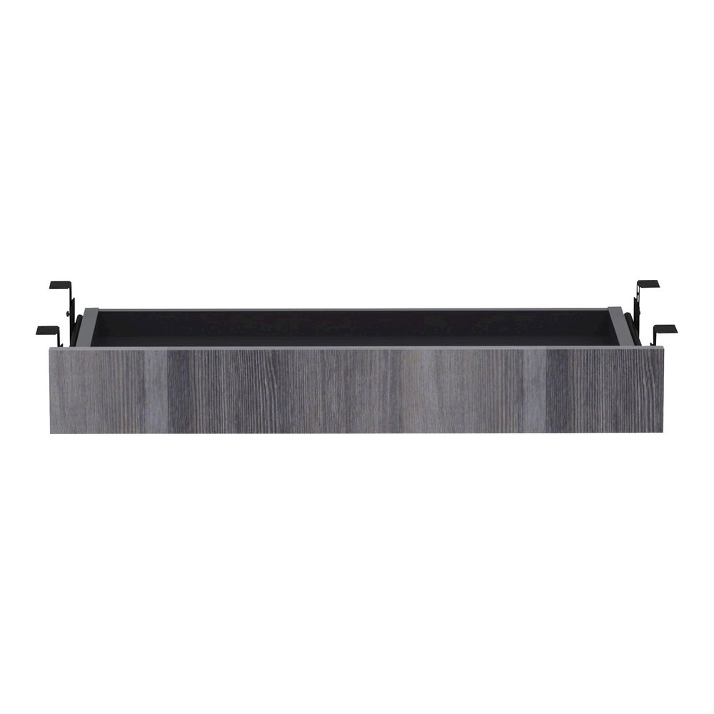 Lorell Universal Center Drawer - 28.4" x 16.7" x 5.1" - Finish: Weathered Charcoal. Picture 6
