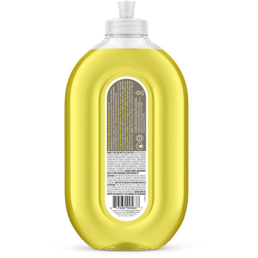 Method Squirt + Mop Hard Floor Cleaner - Ready-To-Use - 25 fl oz (0.8 quart) - Lemon Ginger Scent - 6 / Carton - Non-toxic, Deodorize, Triclosan-free, No-wax - Lemon. Picture 3