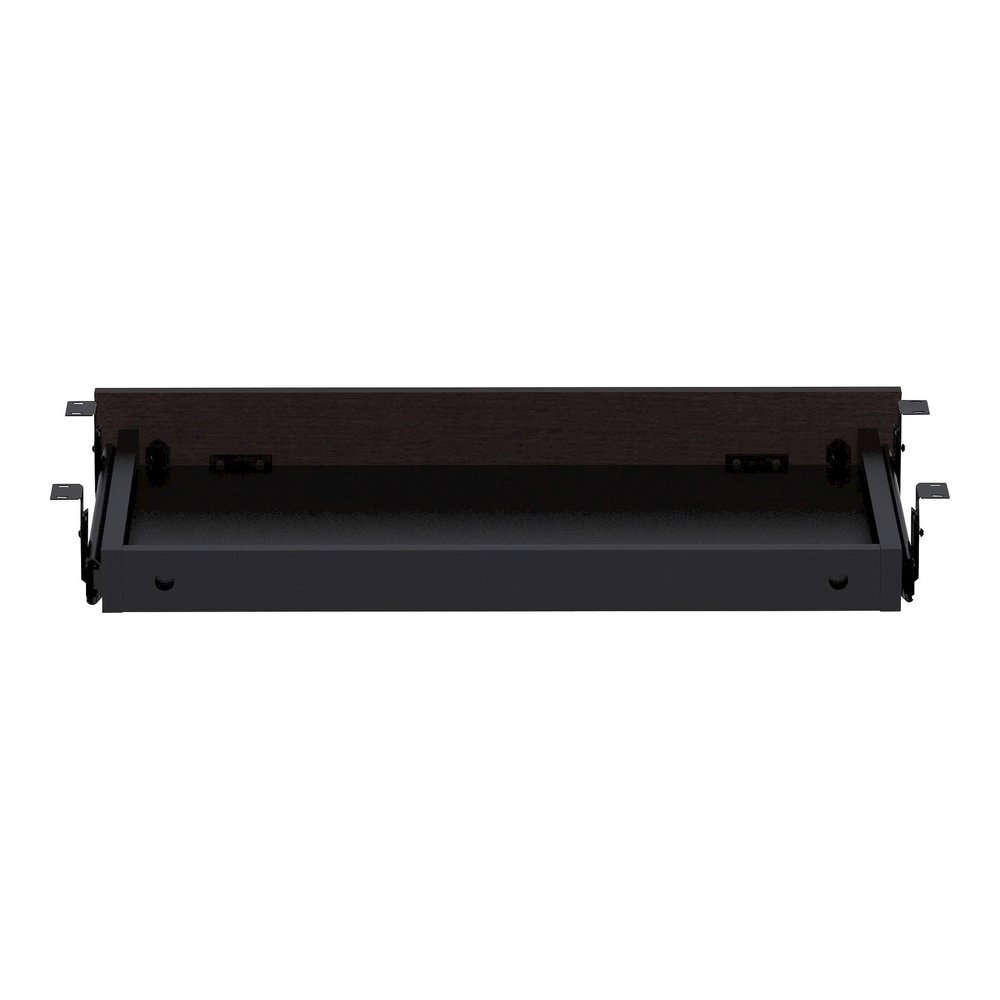Lorell Universal Center Drawer - 5.1" Height x 16.7" Width x 28.4" Length - Finish: Espresso - Durable, Adjustable Drawer Glide - For Desk - 1 Each. Picture 9