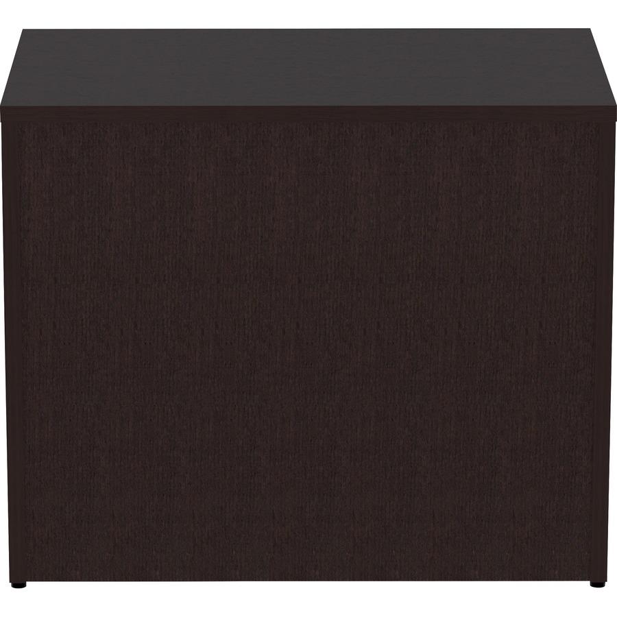 Lorell Essentials Series Lateral File - 1" Top, 0.1" Edge, 36" x 22"29.5" Lateral File - 2 x File Drawer(s) - Material: Laminate - Finish: Espresso. Picture 5