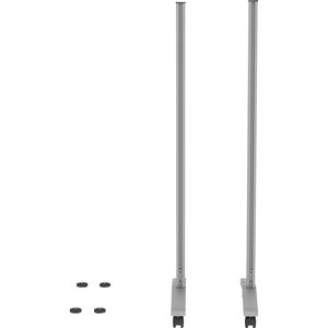 Lorell Adaptable Panel Legs for 50"H Configuration - 18.75" Width x 2" Depth x 48.37" Height - Caster - Aluminum - Silver - 1 Set. Picture 3