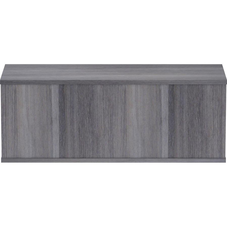 Lorell Panel System Open Storage Cabinet - 12.07" Height x 32.50" Width x 11.75" Depth - Charcoal - Laminate - 1 Each. Picture 7
