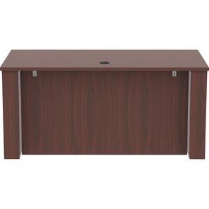 Lorell Essentials Series Sit-to-Stand Desk Shell - 0.1" Thickness Top, 49" Height x 60" Width x 29" Depth - Finish: Mahogany - Mahogany Laminate Table Top - 1 Each. Picture 6