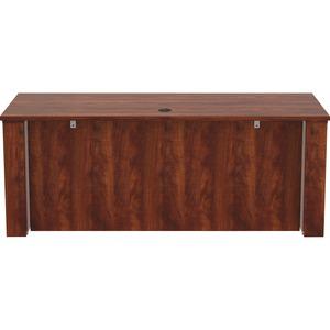 Lorell Essentials Series Sit-to-Stand Desk Shell - 0.1" Top, 1" Edge, 72" x 29"49" - Finish: Cherry - Laminate Table Top. Picture 7