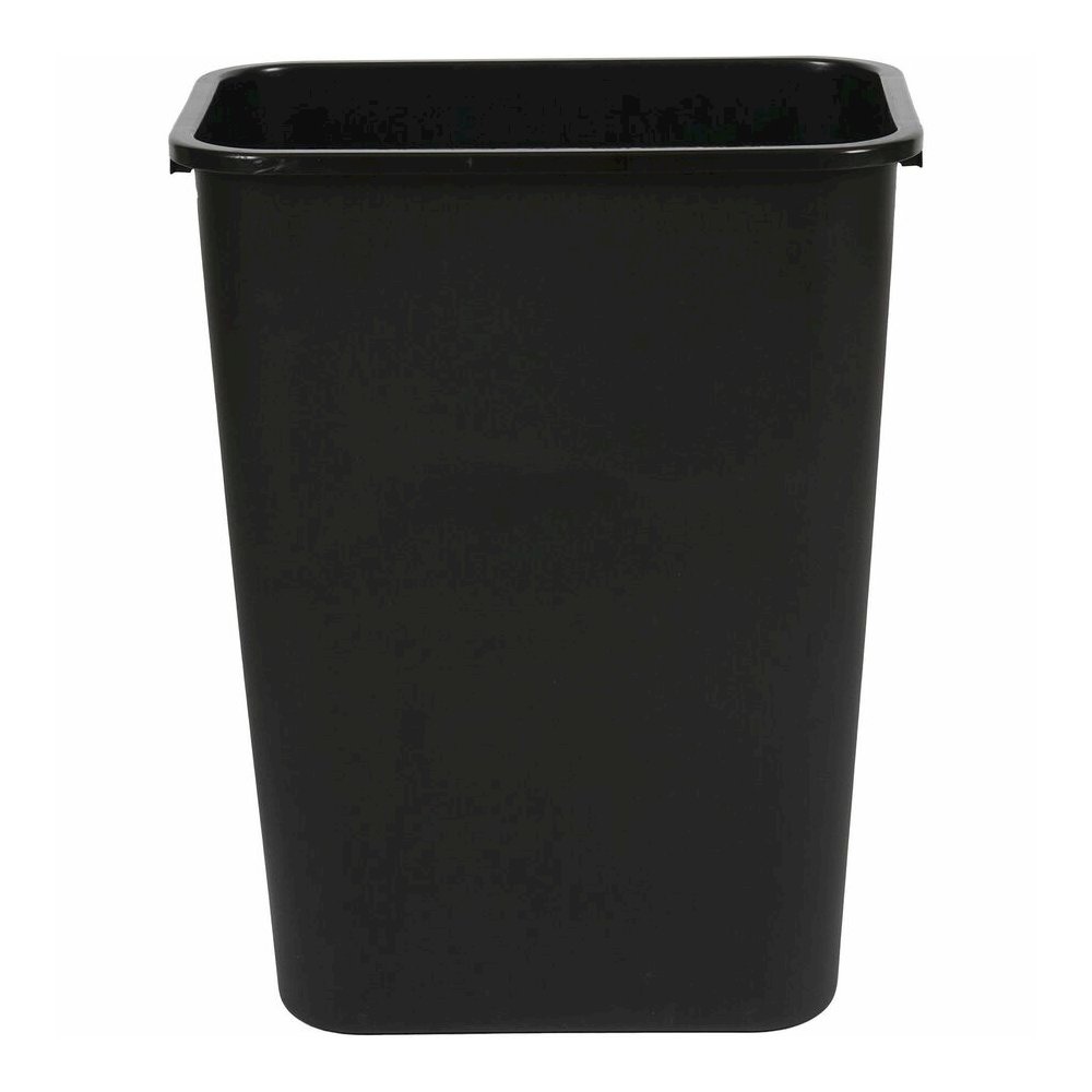 Genuine Joe 41-Quart Wastebasket - 10.25 gal Capacity - Durable, Sturdy, Dent Resistant, Chip Resistant, Rust Resistant, Long Lasting - 19.9" Height x 9.4" Width x 15.2" Depth - Polyethylene - Black -. Picture 6