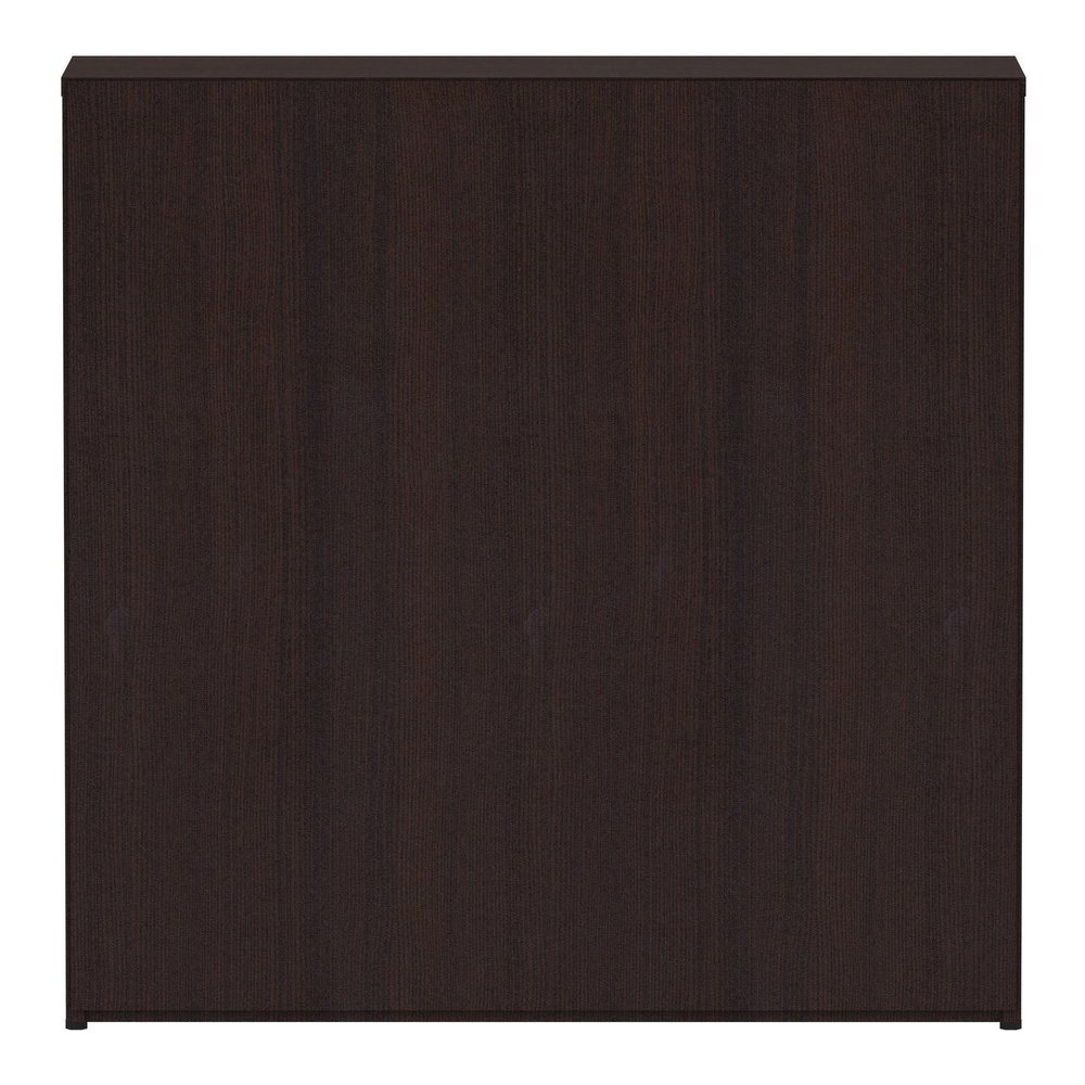 Lorell Laminate Bookcase - 36" Width x 12" Depth x 36" Height - 3 x Shelf(ves) - Laminated, Sturdy, Contemporary Style, Square Edge, Adjustable Shelf - Espresso - Medium Density Fiberboard (MDF), Lami. Picture 7